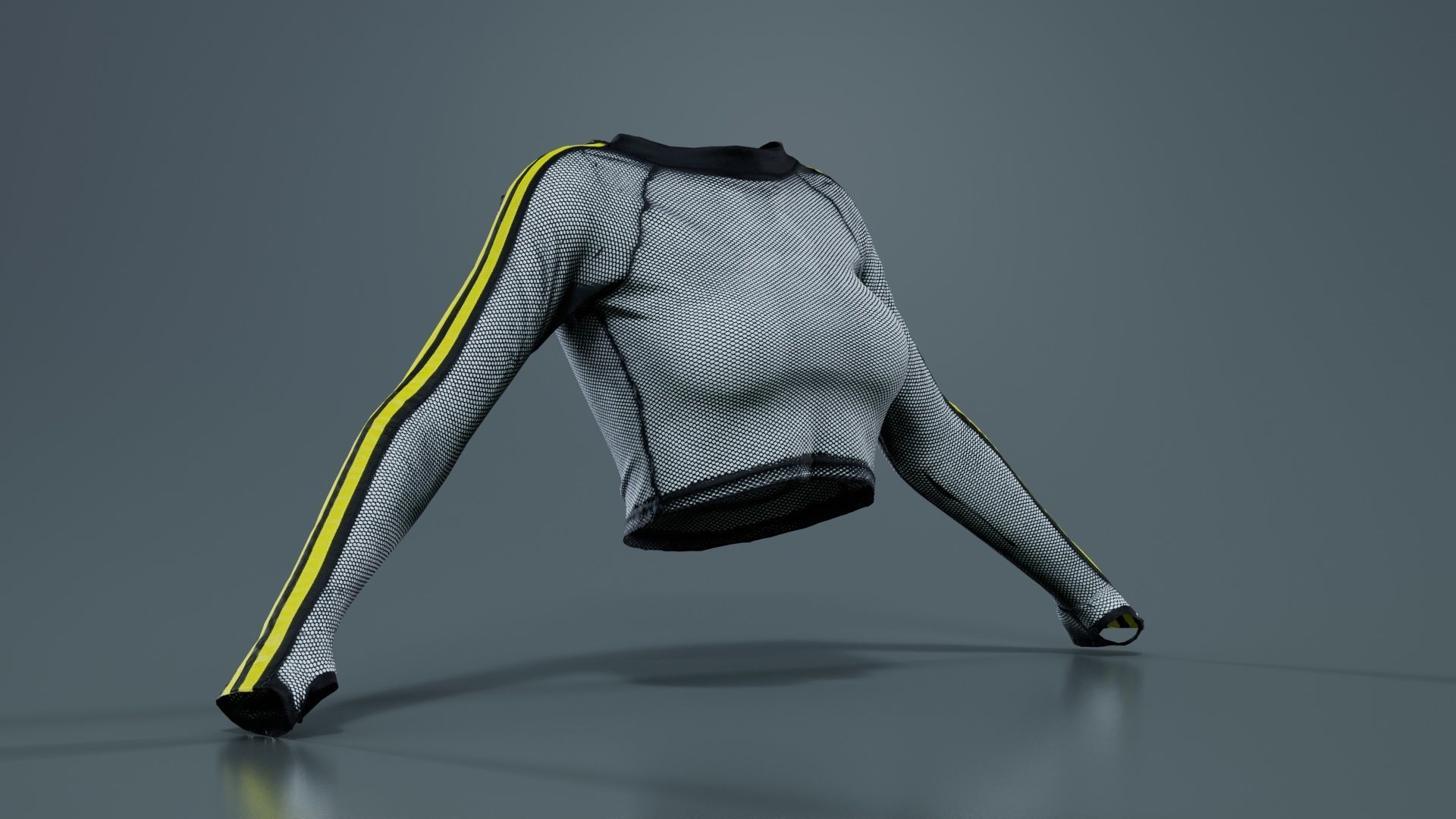 Arm Stripes Mesh Top Low-poly 3D model_3