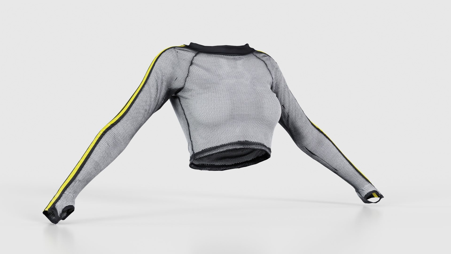 Arm Stripes Mesh Top Low-poly 3D model_16