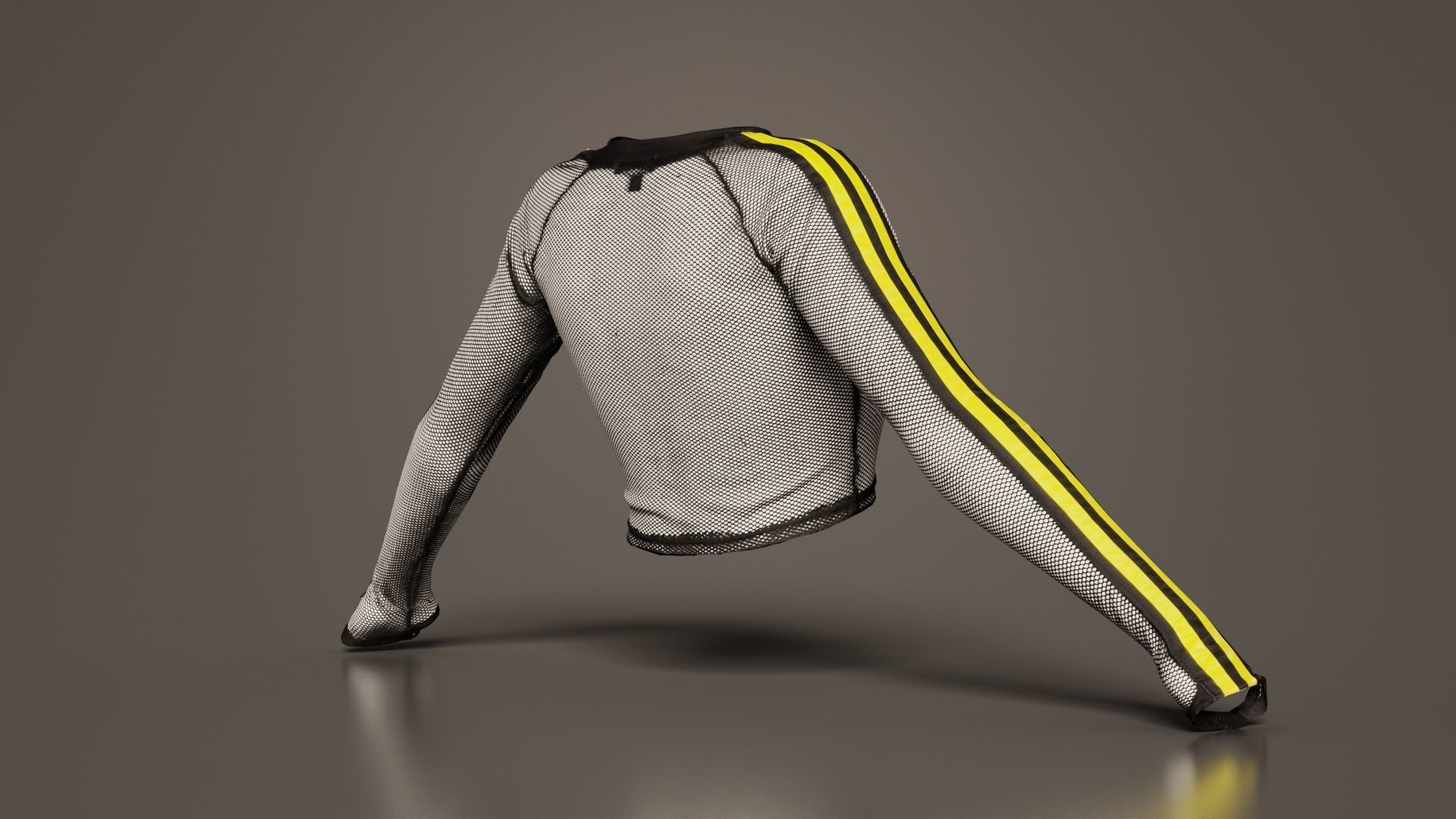 Arm Stripes Mesh Top Low-poly 3D model_4
