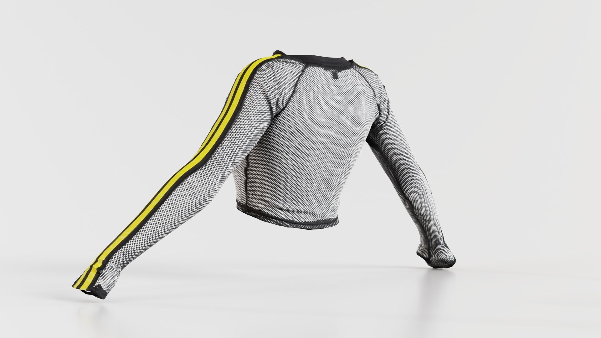 Arm Stripes Mesh Top Low-poly 3D model_7
