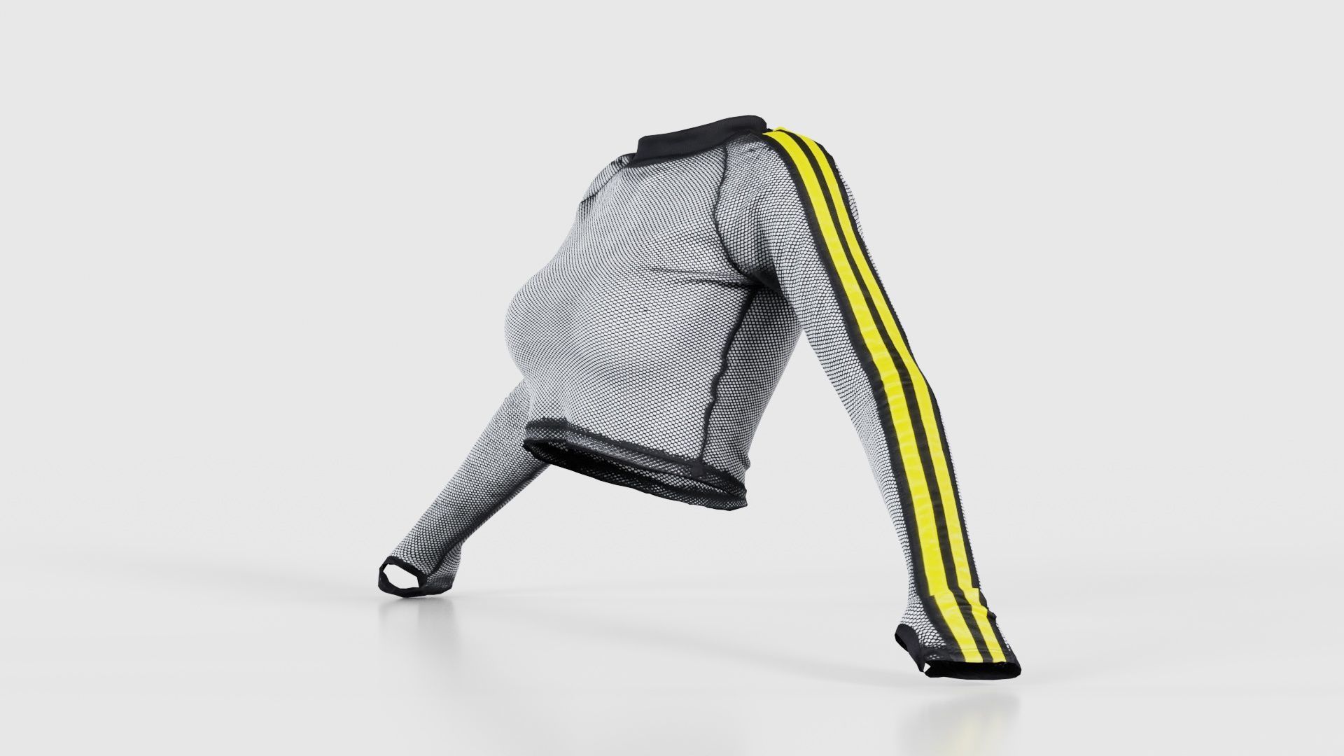 Arm Stripes Mesh Top Low-poly 3D model_25