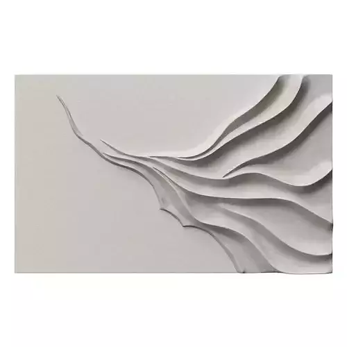 Abstract wall art panel 3D model