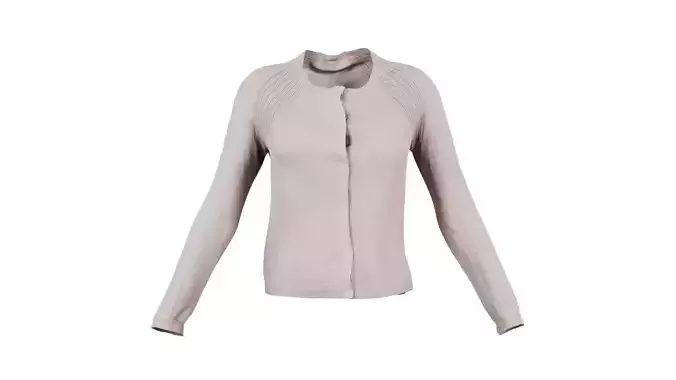 Beige Button Top Low-poly 3D model