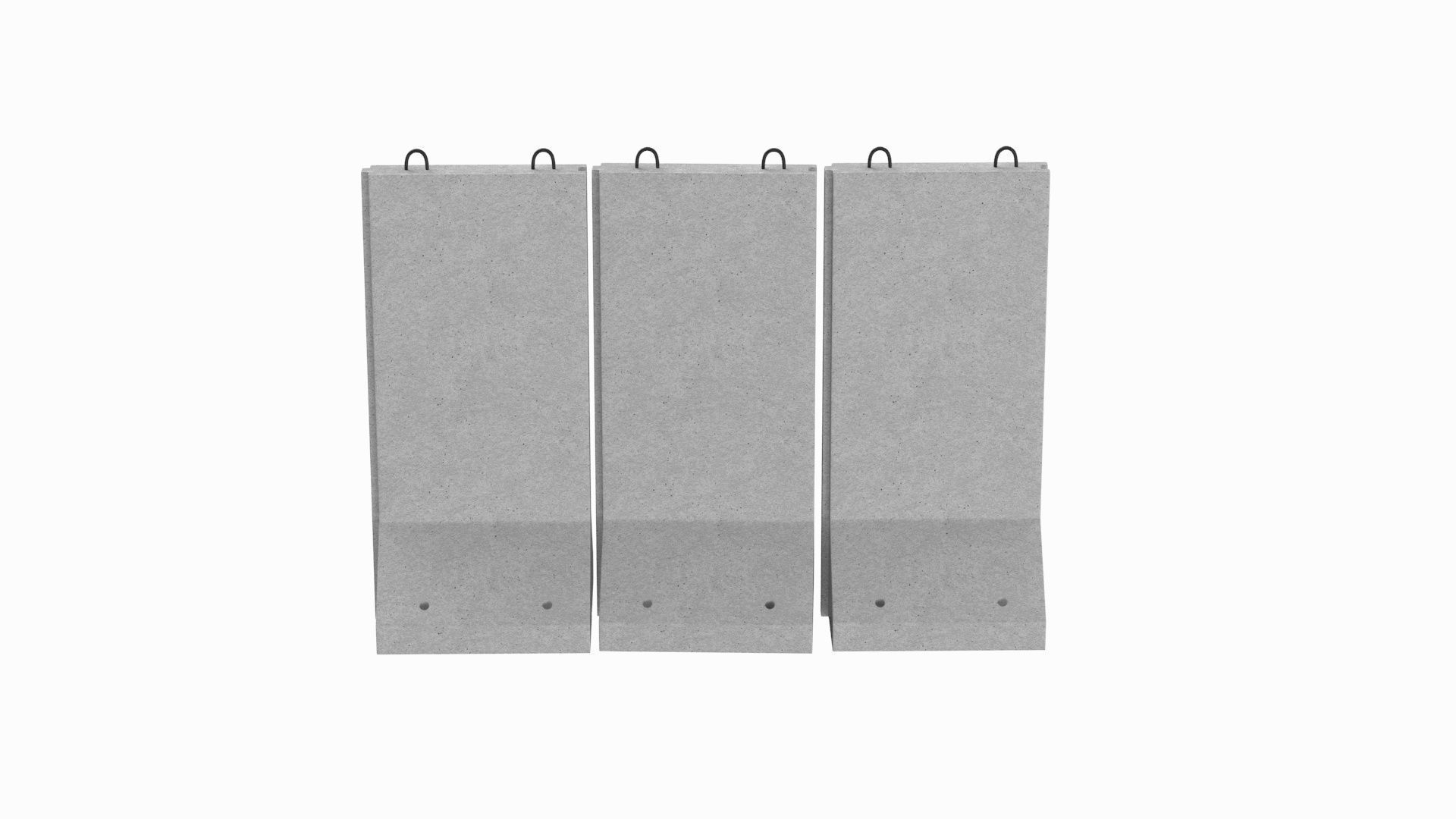Concrete Wall Panel 3D model_2