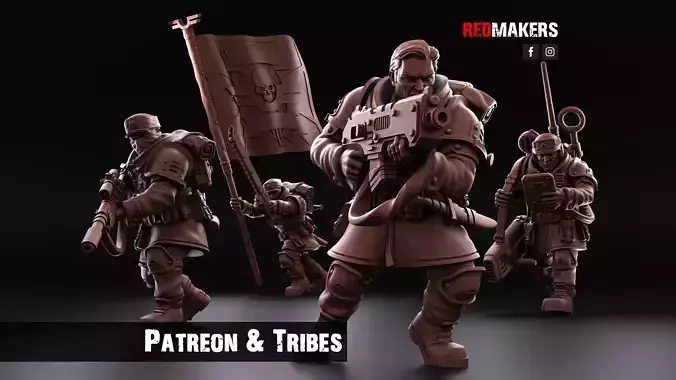 Shock Troops - Command Squad of the Imperial Force 3D print model