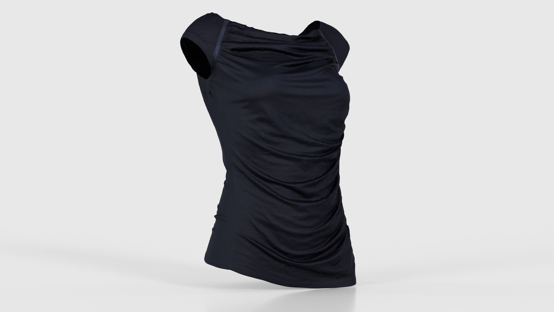 Black Sexy Top Low-poly 3D model_16