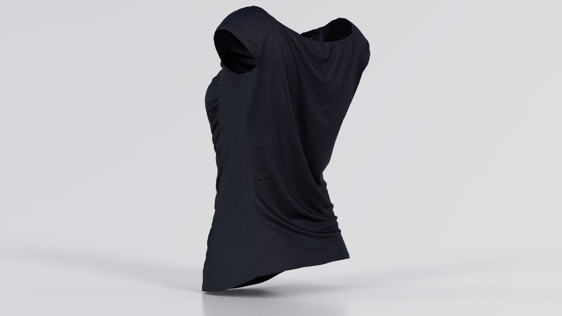 Black Sexy Top Low-poly 3D model_8