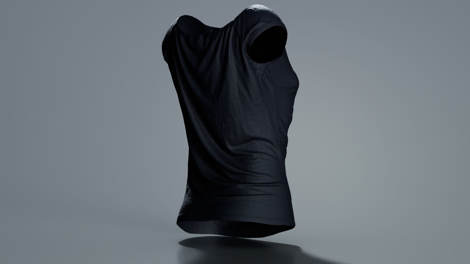 Black Sexy Top Low-poly 3D model_1