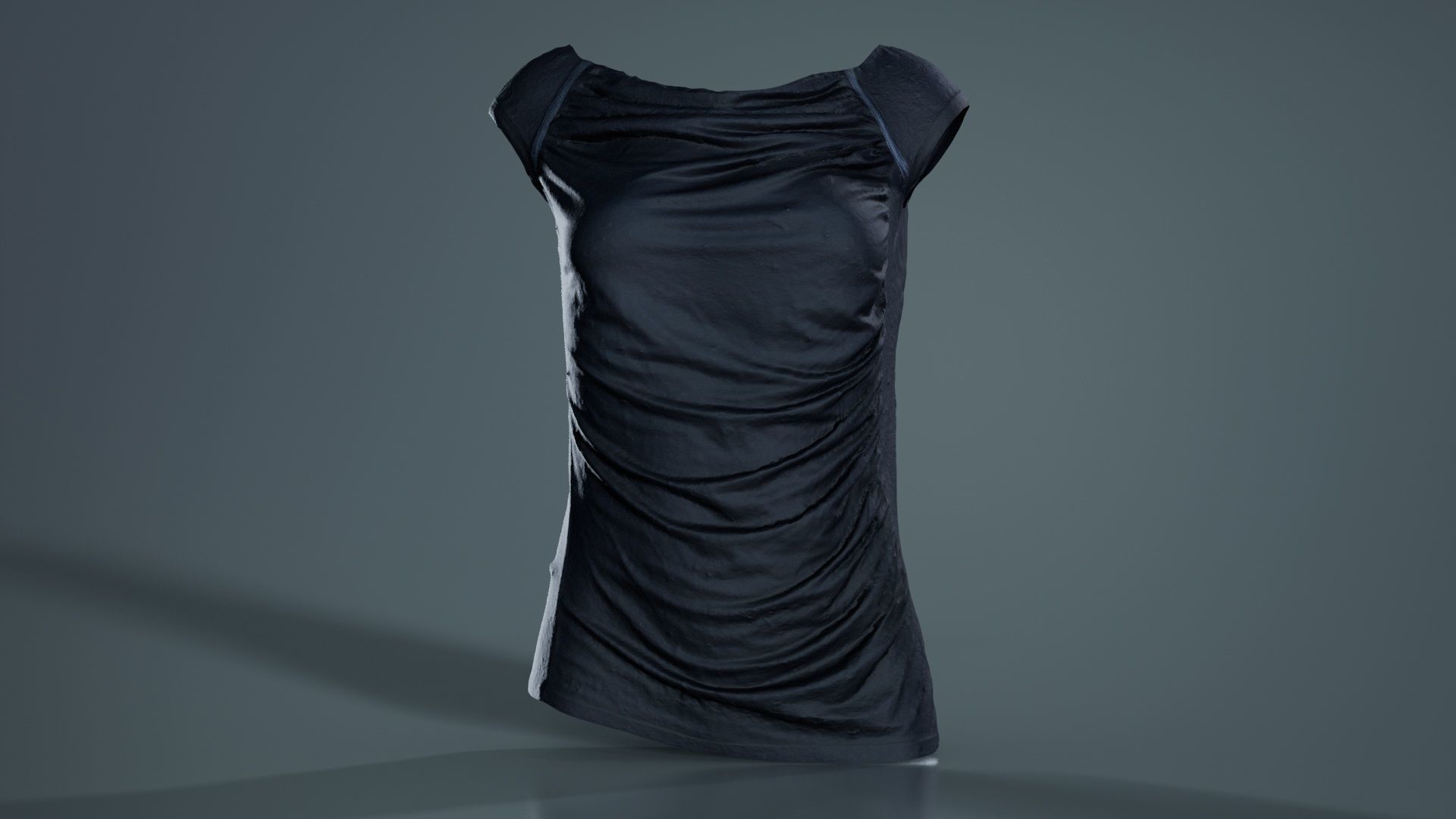 Black Sexy Top Low-poly 3D model_6