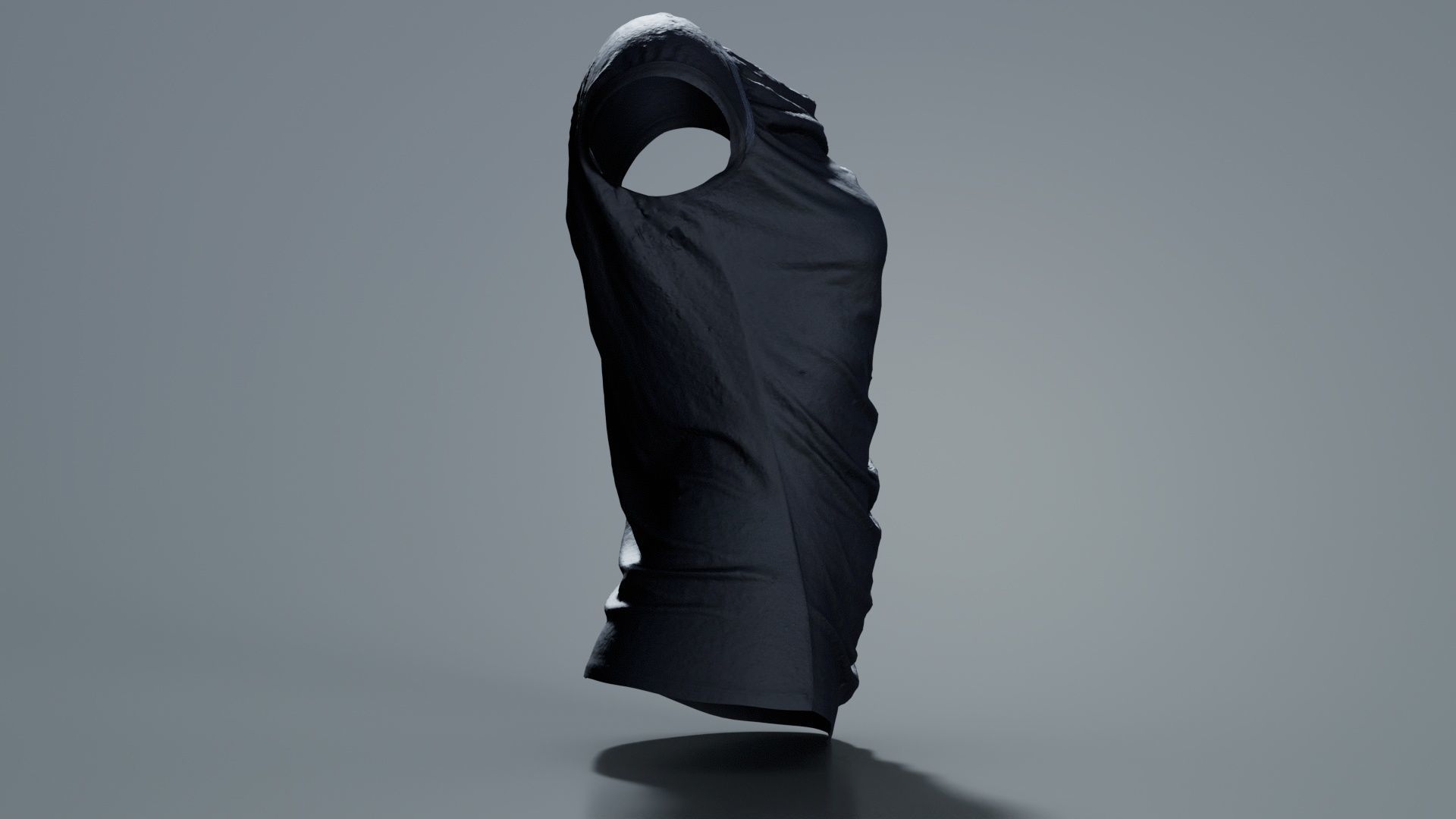 Black Sexy Top Low-poly 3D model_4