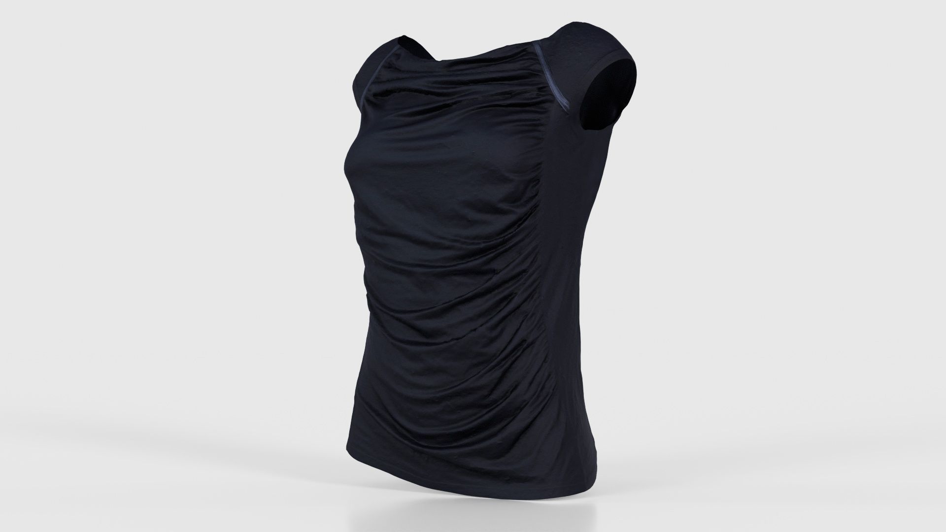 Black Sexy Top Low-poly 3D model_26