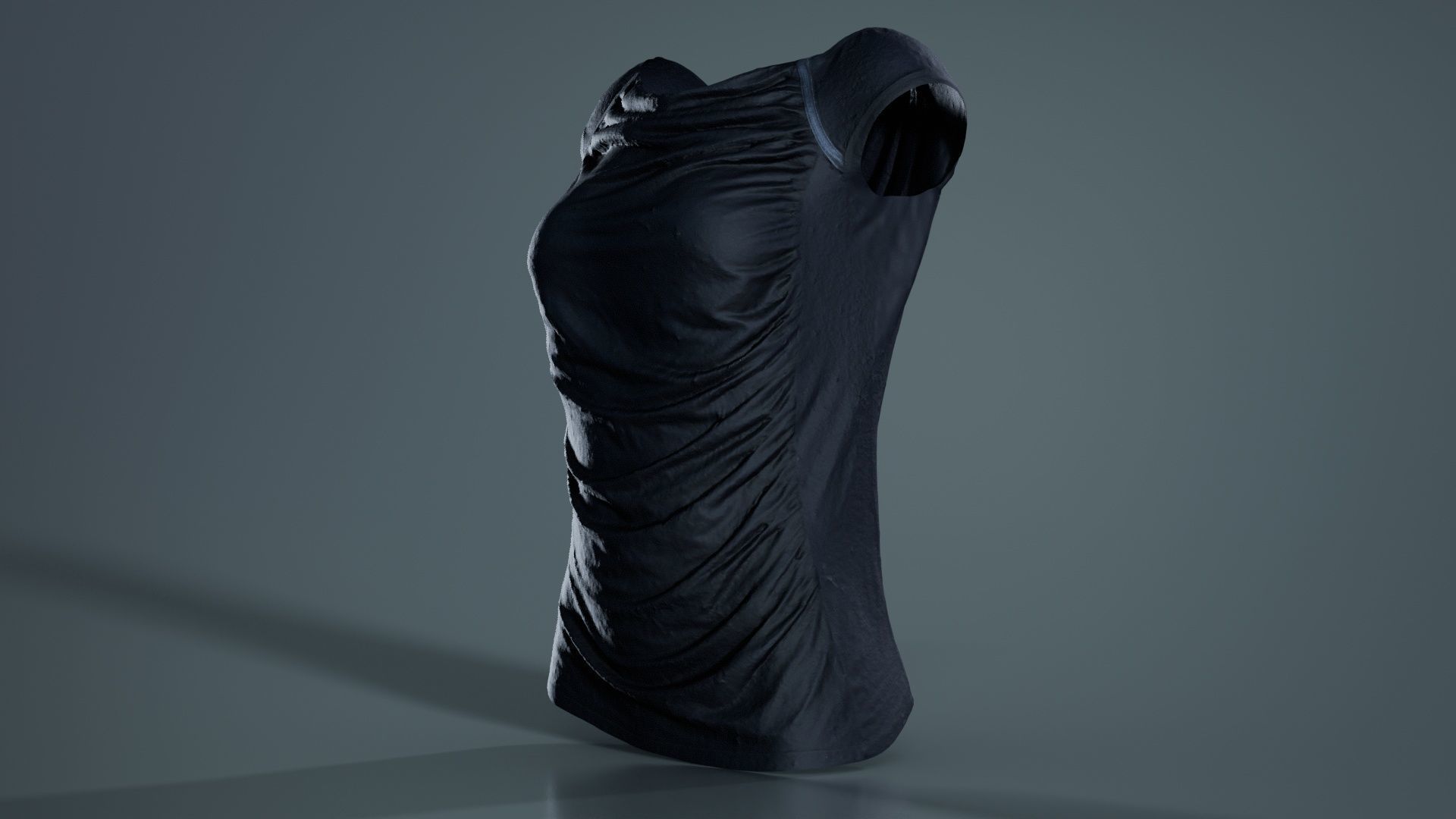 Black Sexy Top Low-poly 3D model_5