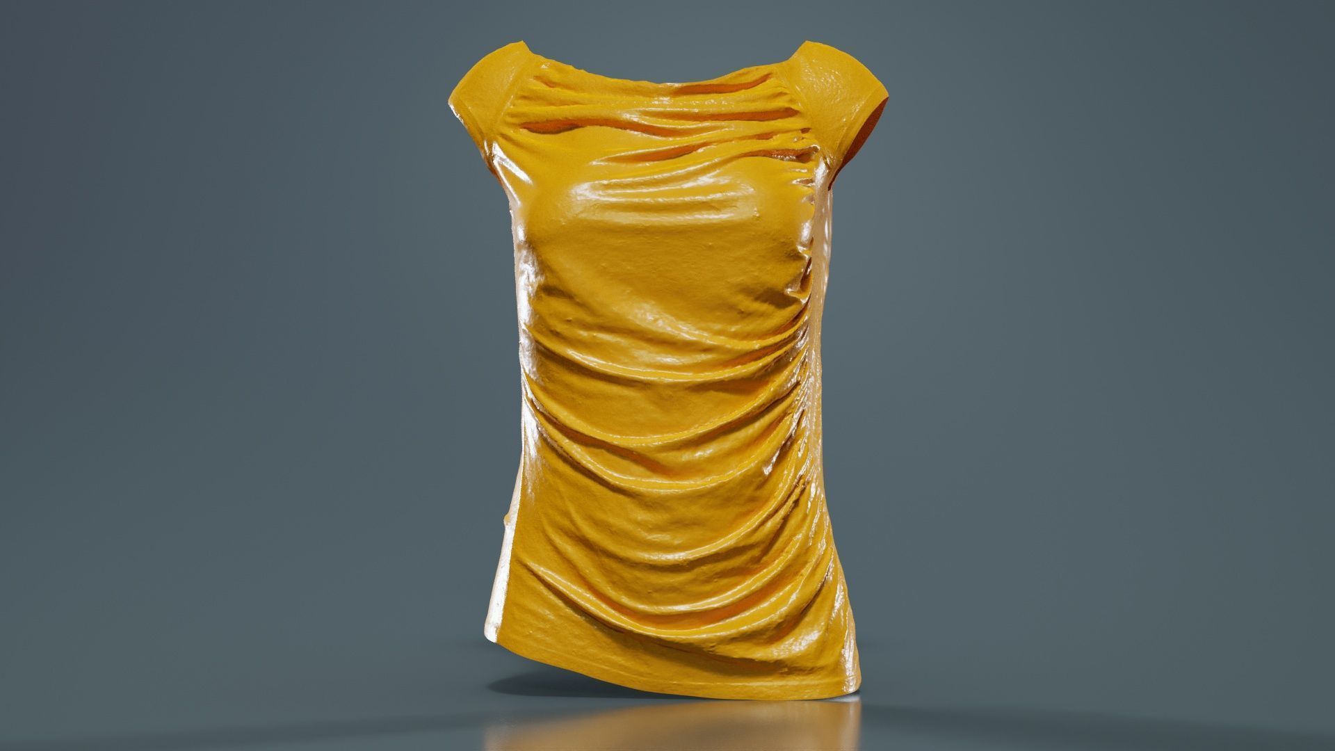 Black Sexy Top Low-poly 3D model_12