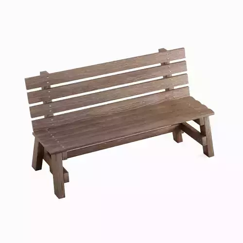 Wooden Outdoor Bench 01