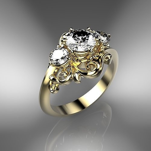 Diamond Ring 34 3D print model
