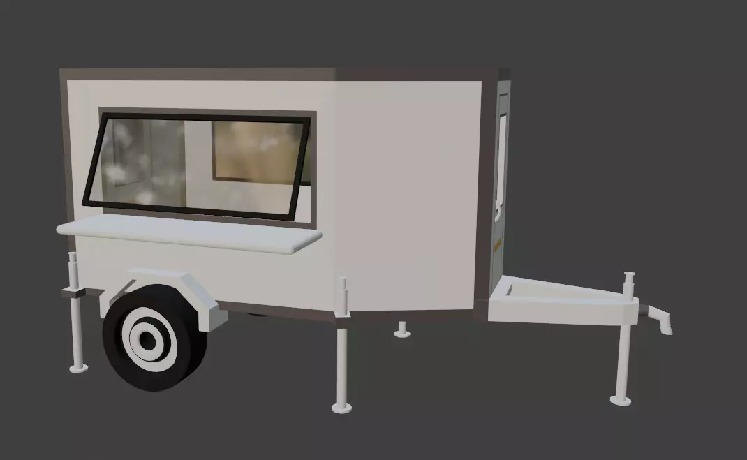 trailer car Free 3D model