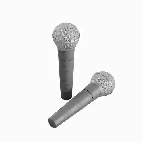 Microphone 02 Low-poly 3D model