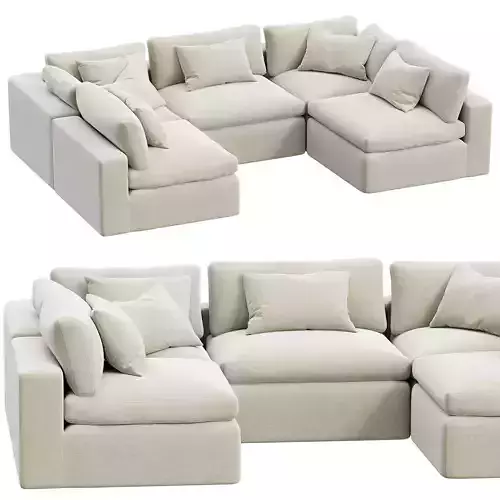 Dream Navy Sectional Sofa Combination 07