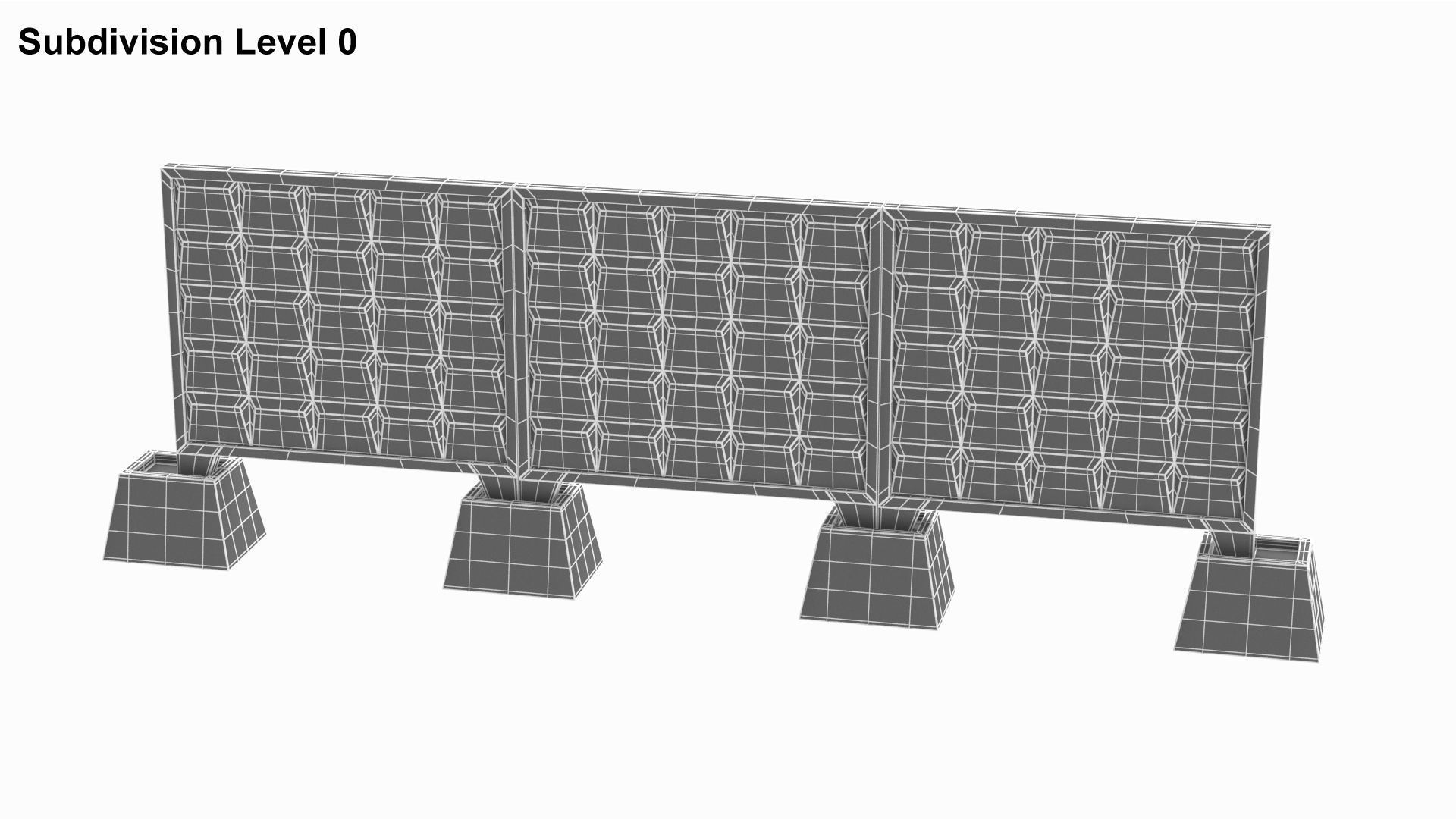 Concrete Wall 3D model_6
