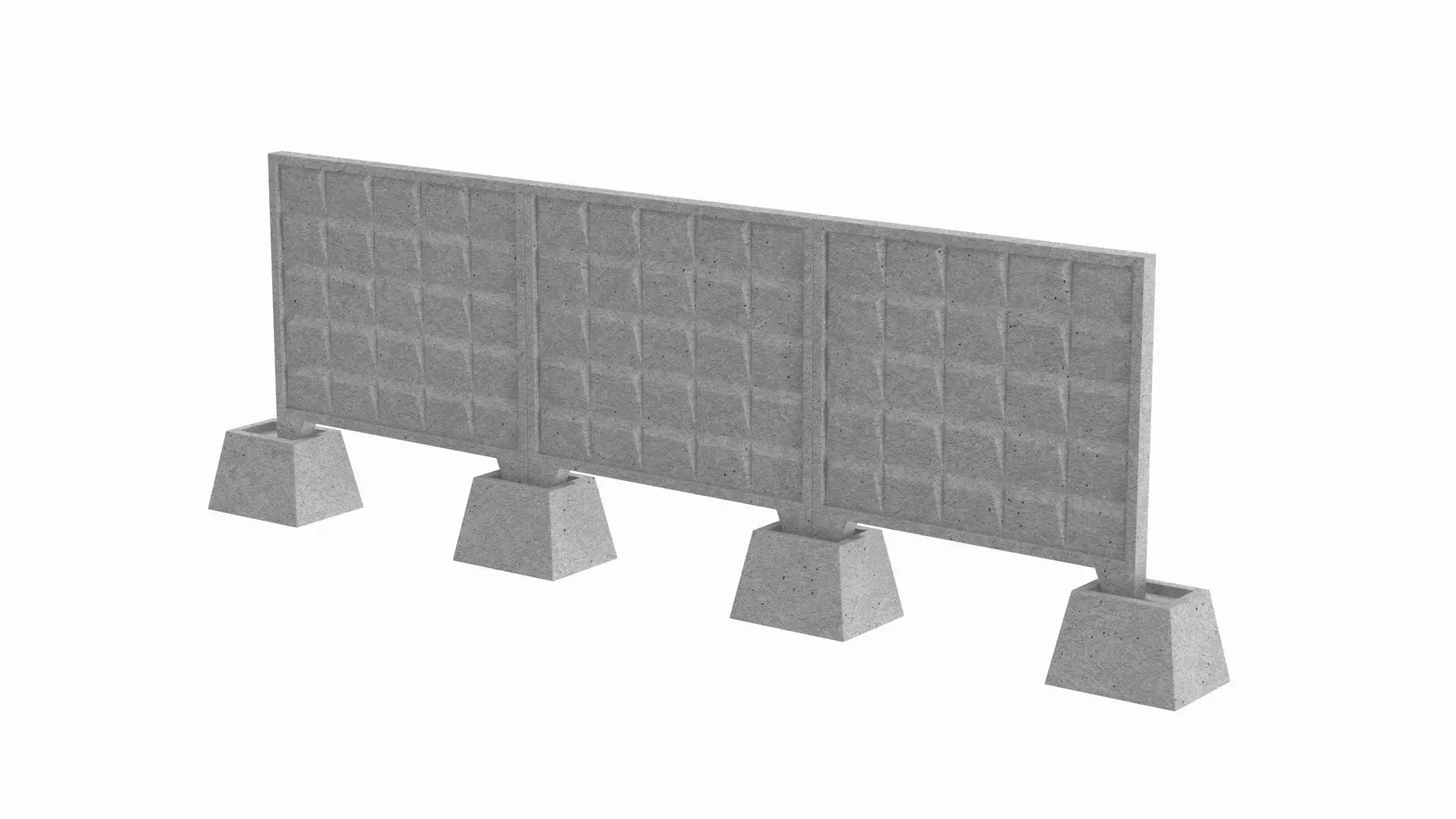 Concrete Wall 3D model_0