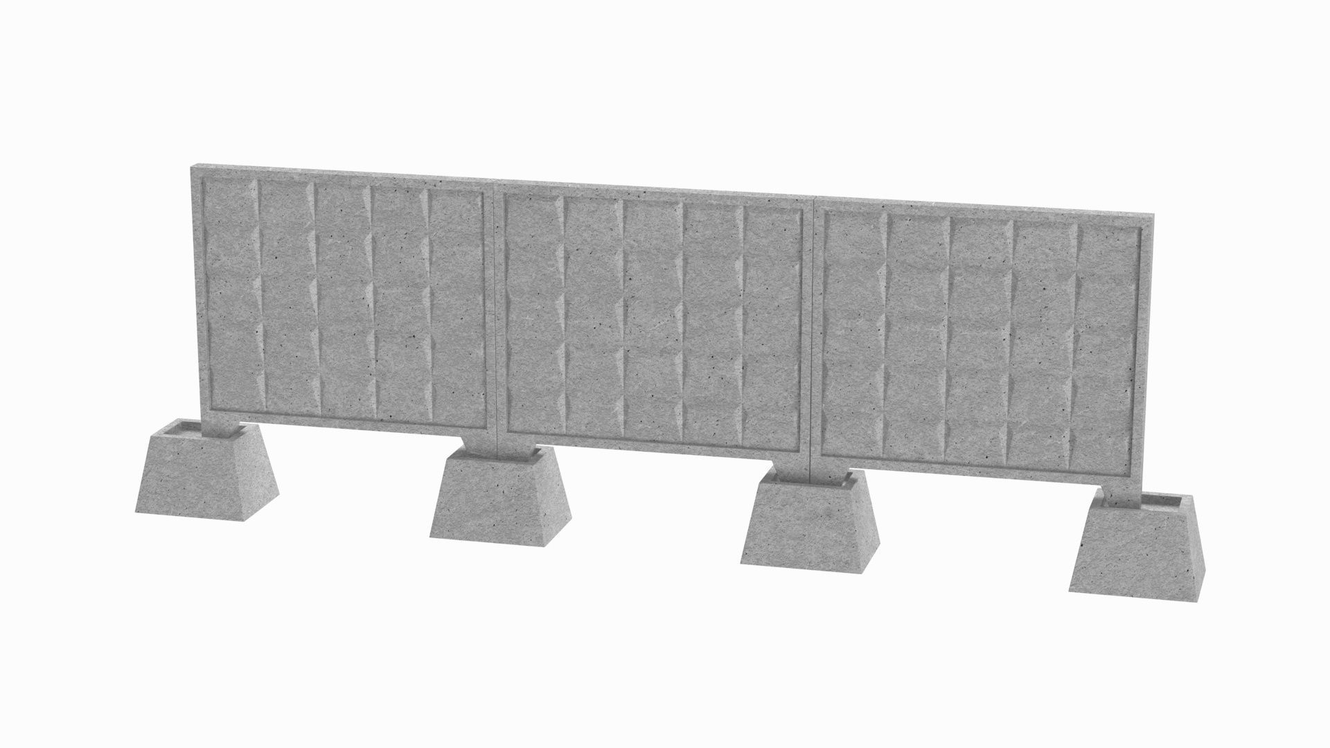 Concrete Wall 3D model_3