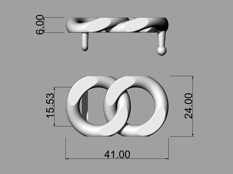 link buckle 3D model_5