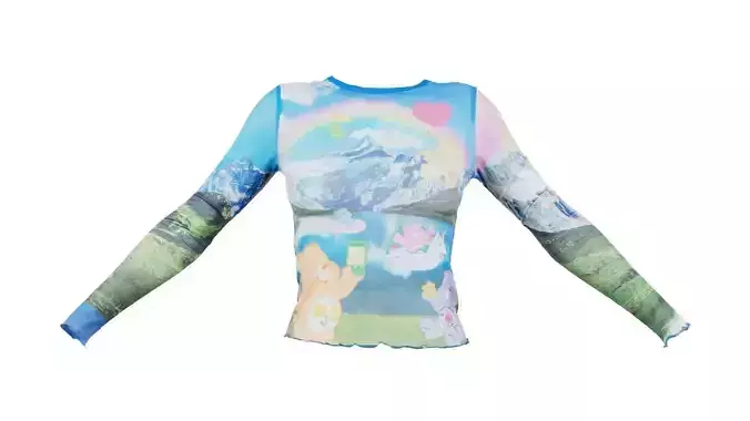 Care Bear Mesh Top Low-poly 3D model