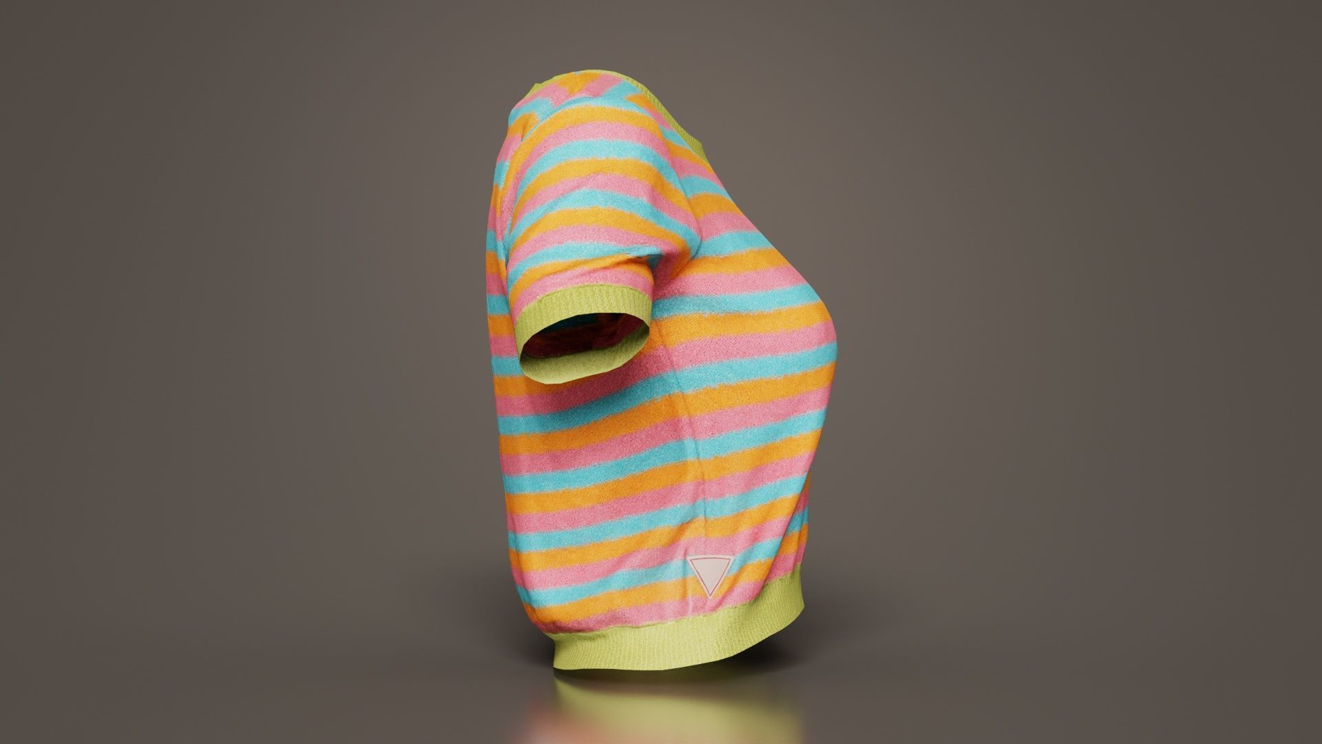 Colorstripes Top Low-poly 3D model_3