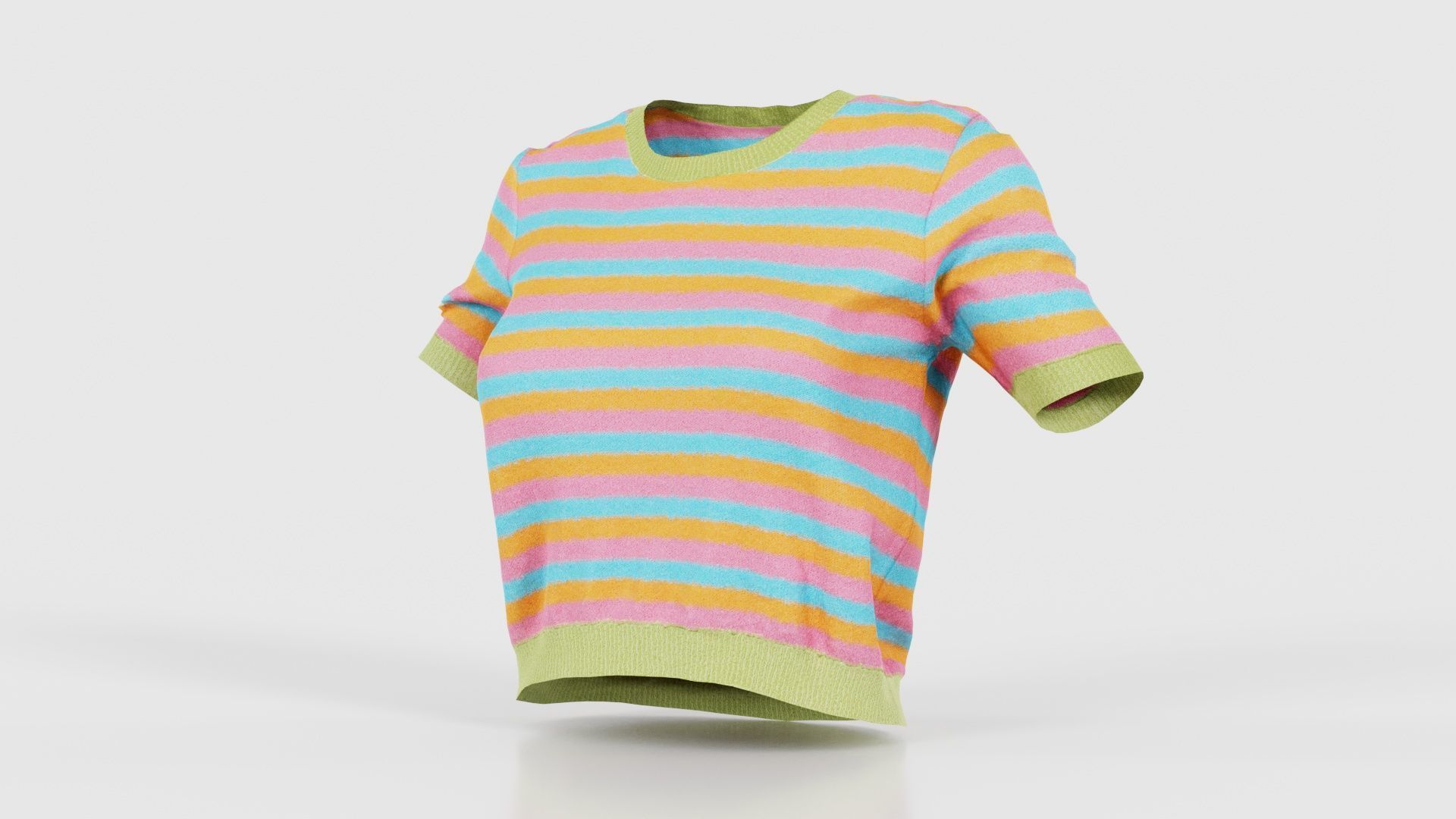 Colorstripes Top Low-poly 3D model_26