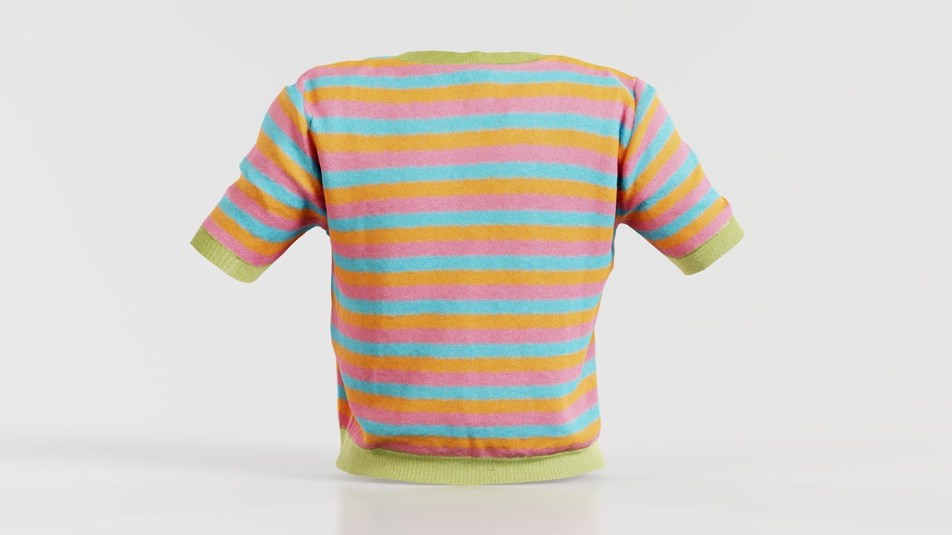 Colorstripes Top Low-poly 3D model_7