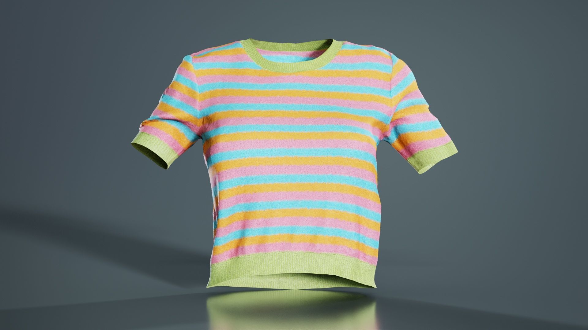 Colorstripes Top Low-poly 3D model_5