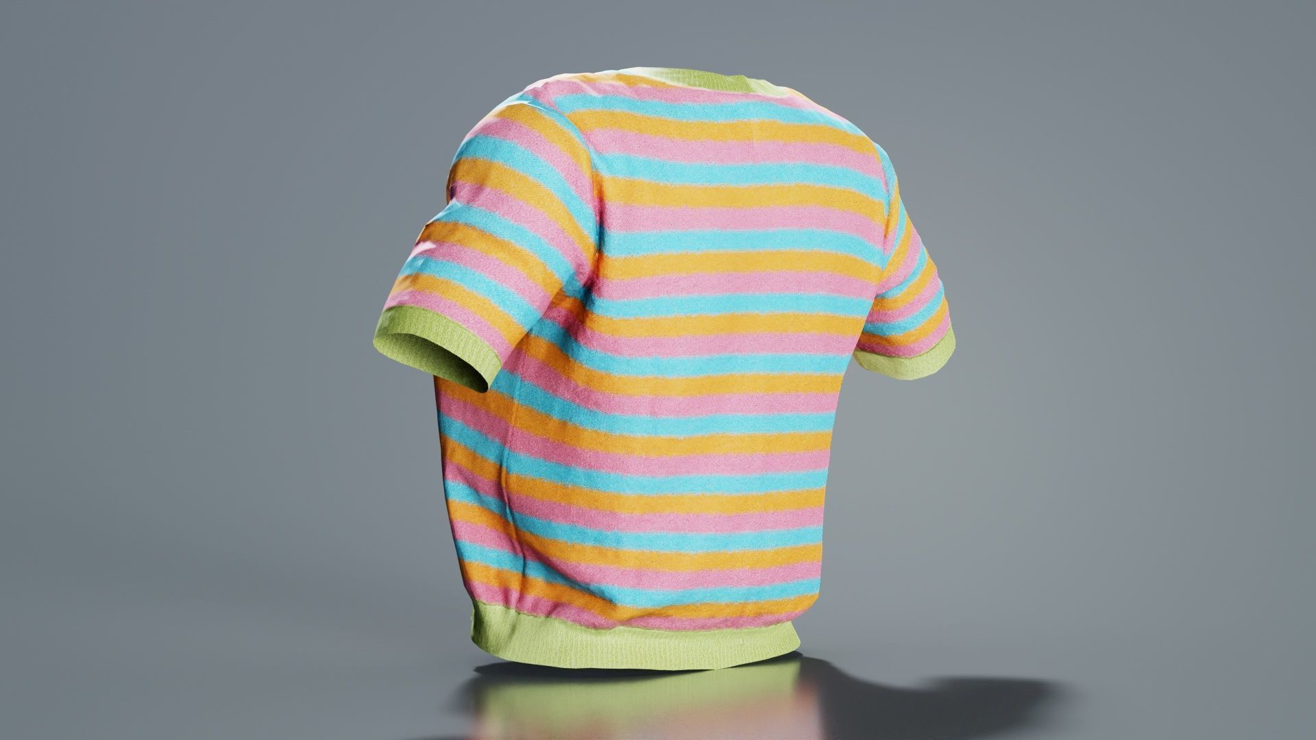 Colorstripes Top Low-poly 3D model_1