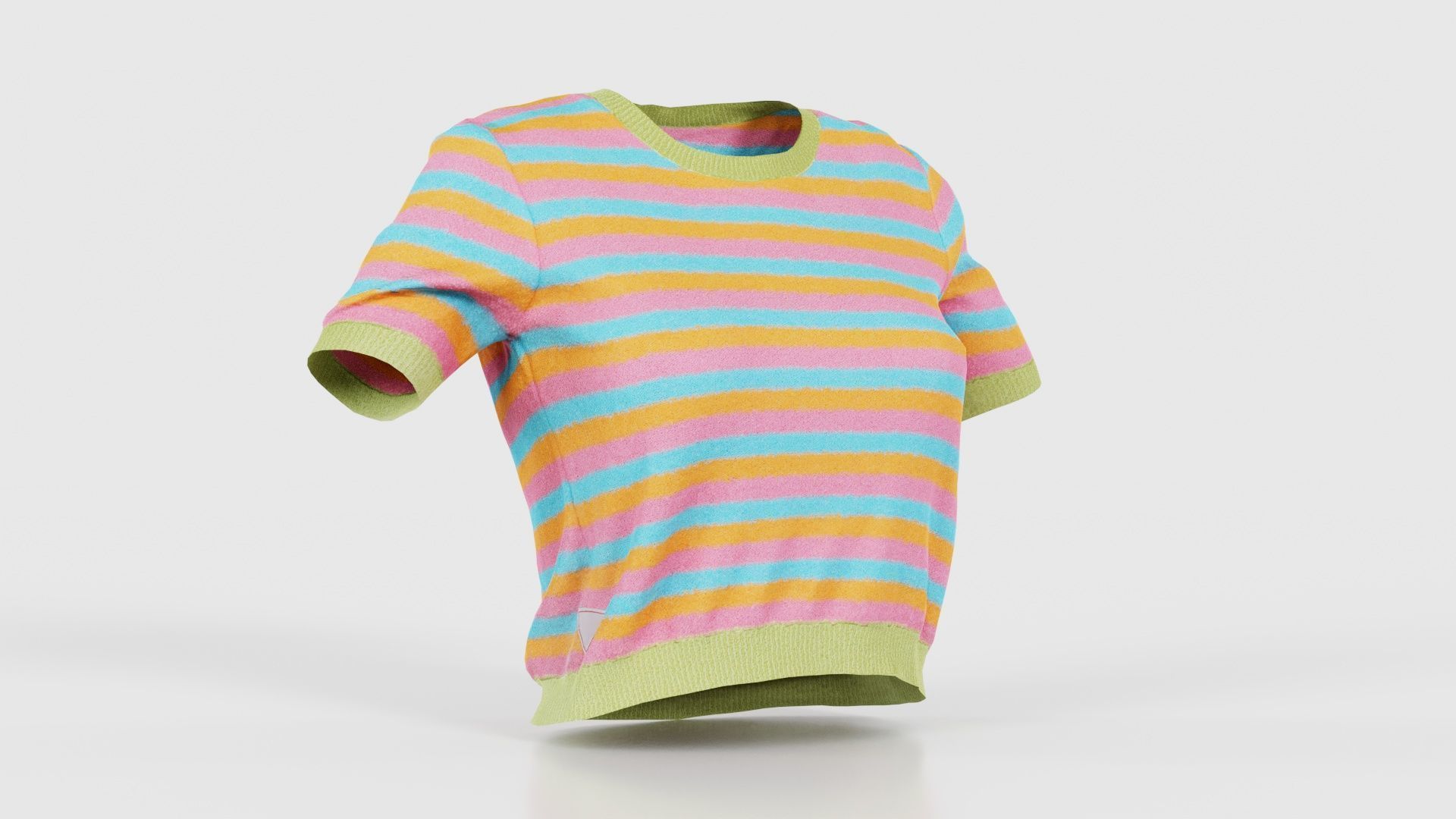 Colorstripes Top Low-poly 3D model_16