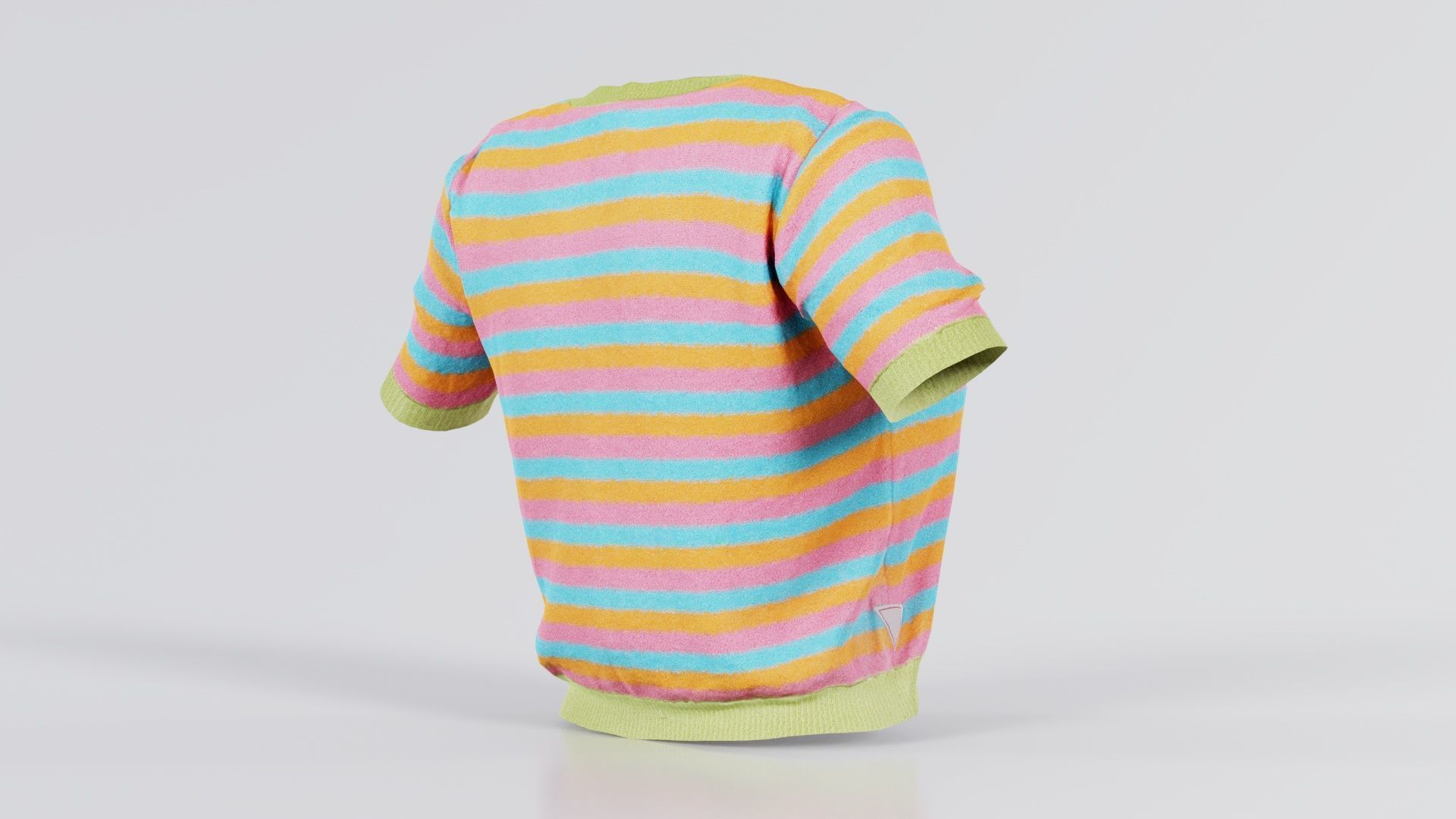 Colorstripes Top Low-poly 3D model_2