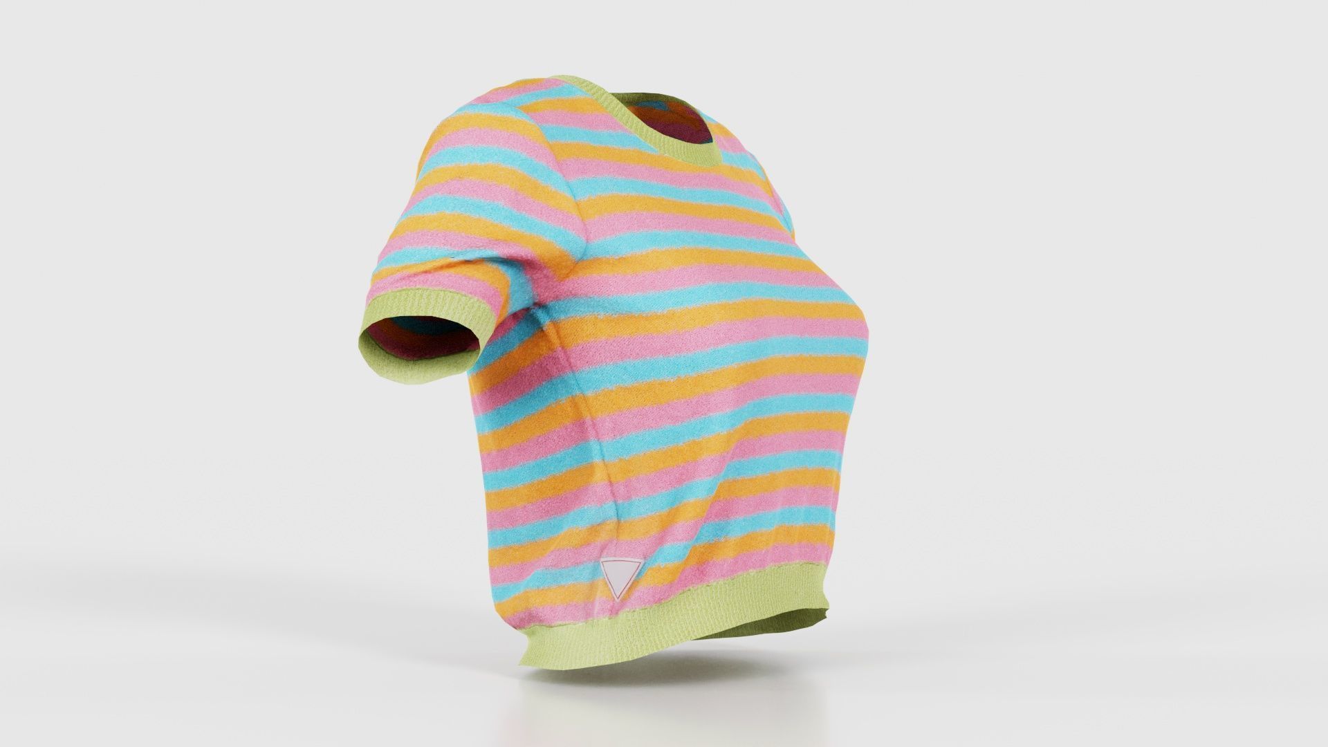 Colorstripes Top Low-poly 3D model_17