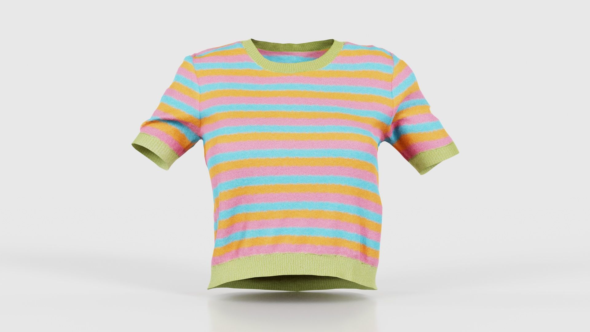 Colorstripes Top Low-poly 3D model_15