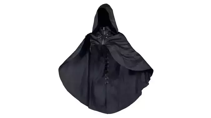 Cracked Leather Riding Cape Low-poly 3D model