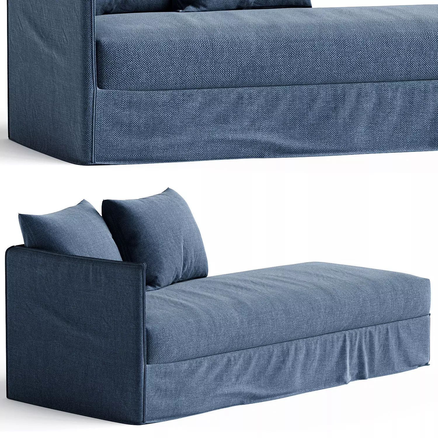 Meridiani FOX MERIDIENNE SOFA BED 3D model_0