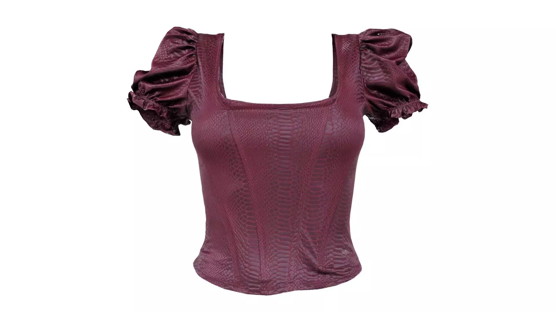 Crocodile Bustier Low-poly 3D model_0