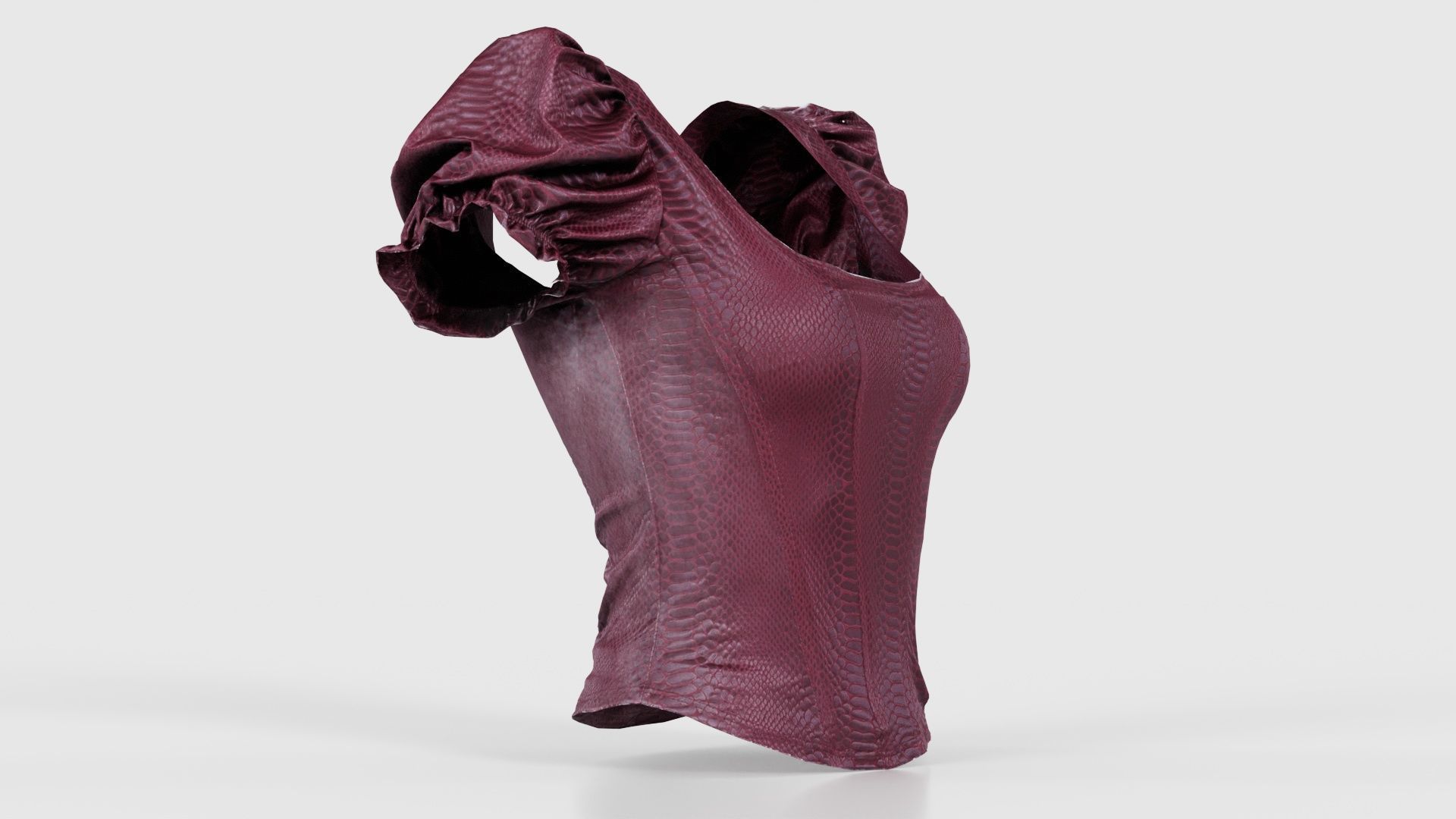 Crocodile Bustier Low-poly 3D model_17