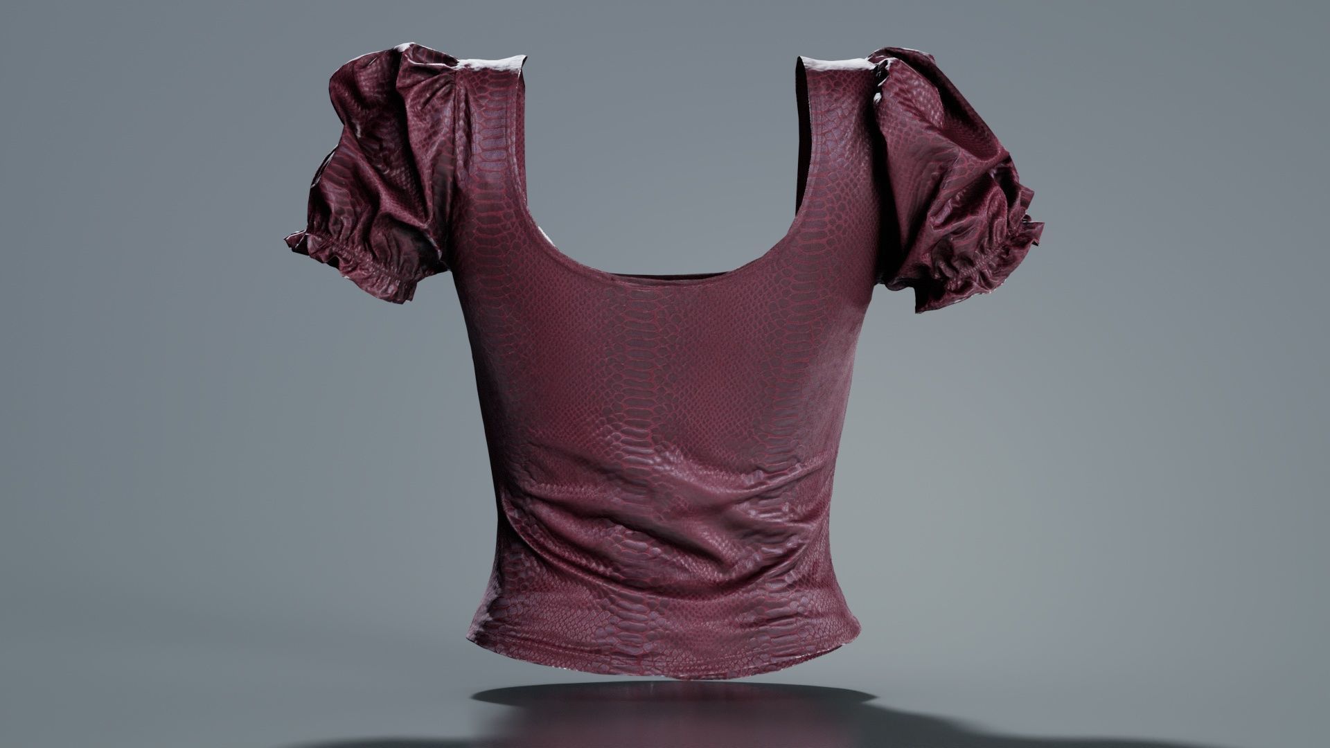 Crocodile Bustier Low-poly 3D model_8