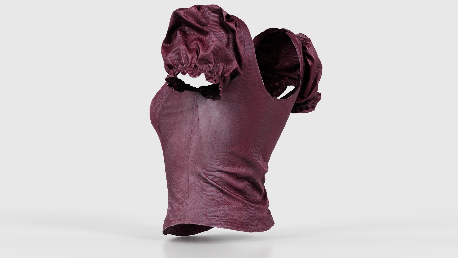 Crocodile Bustier Low-poly 3D model_23