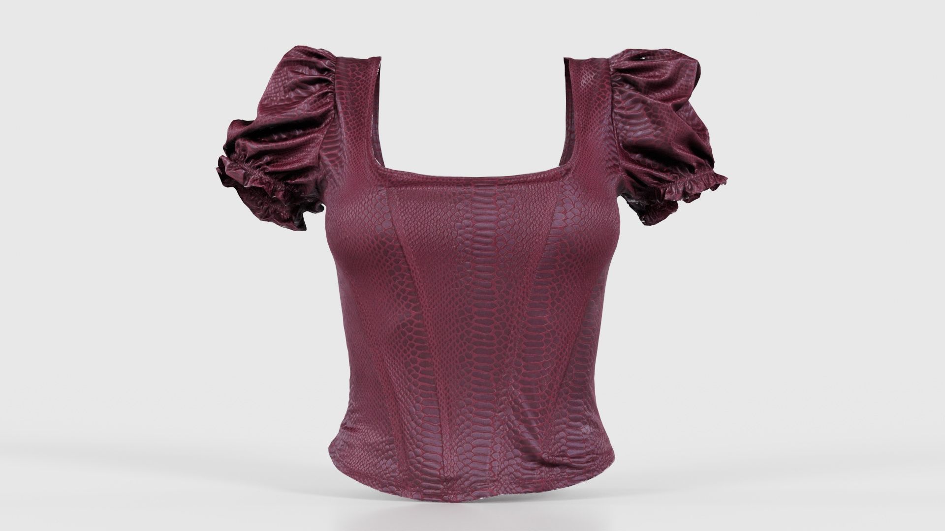 Crocodile Bustier Low-poly 3D model_15