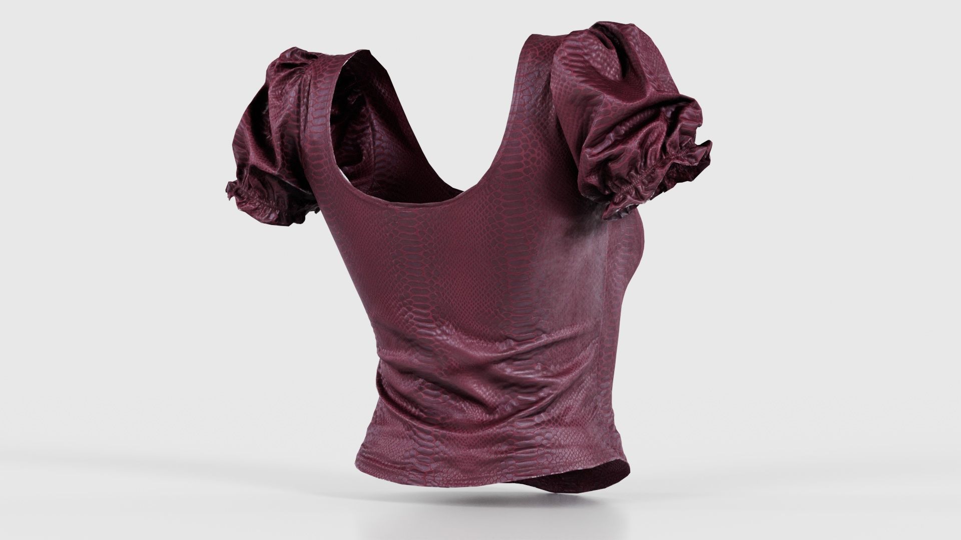 Crocodile Bustier Low-poly 3D model_20