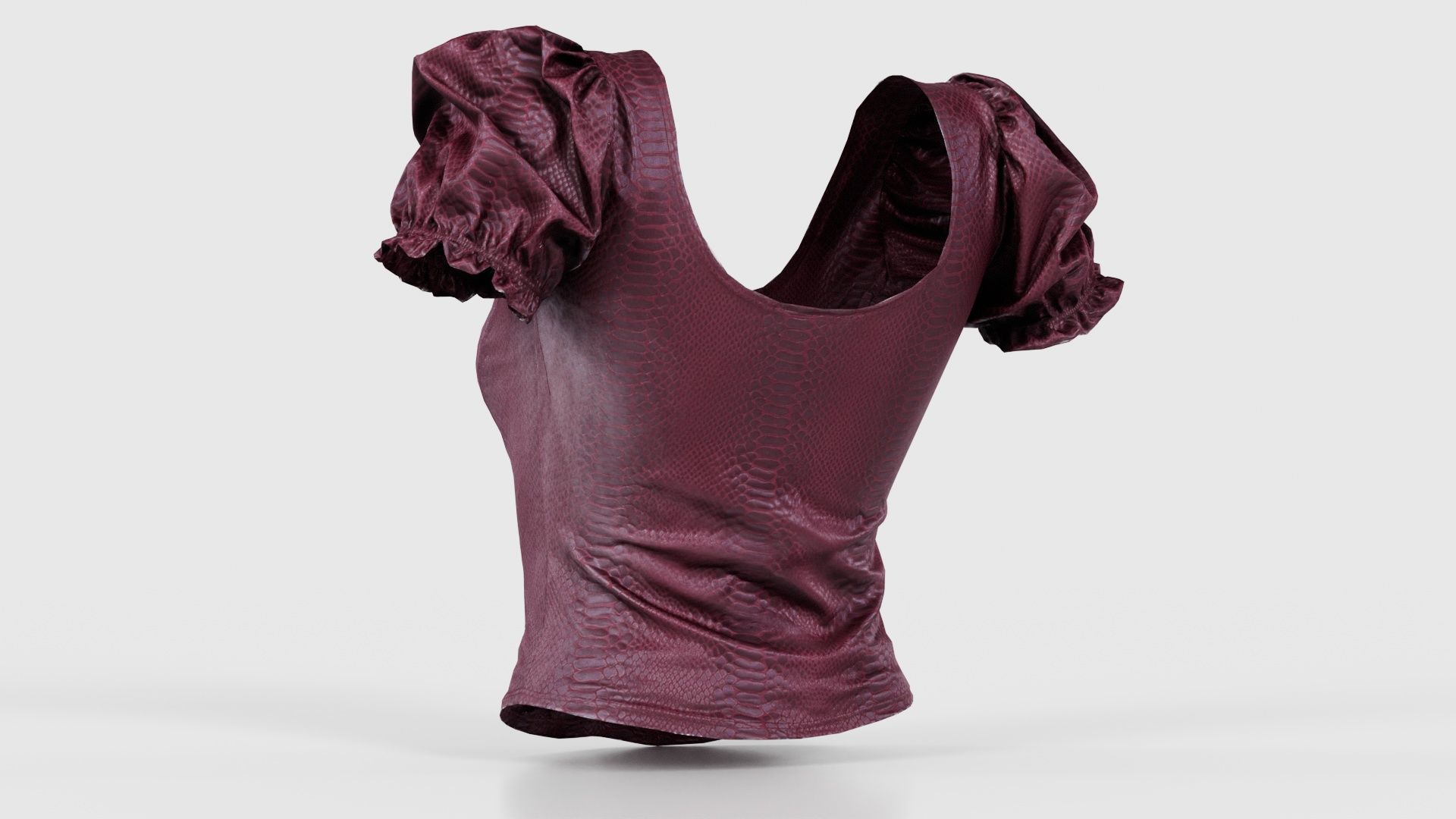 Crocodile Bustier Low-poly 3D model_22