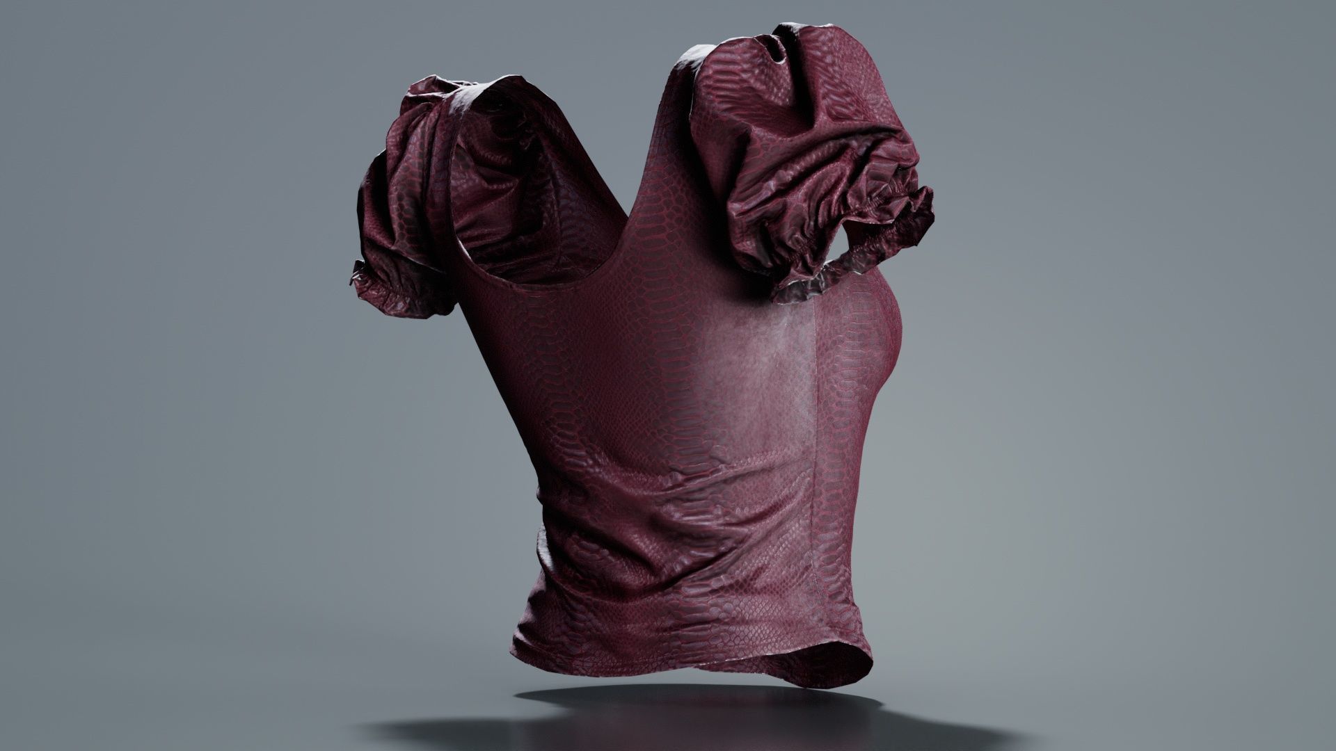 Crocodile Bustier Low-poly 3D model_7