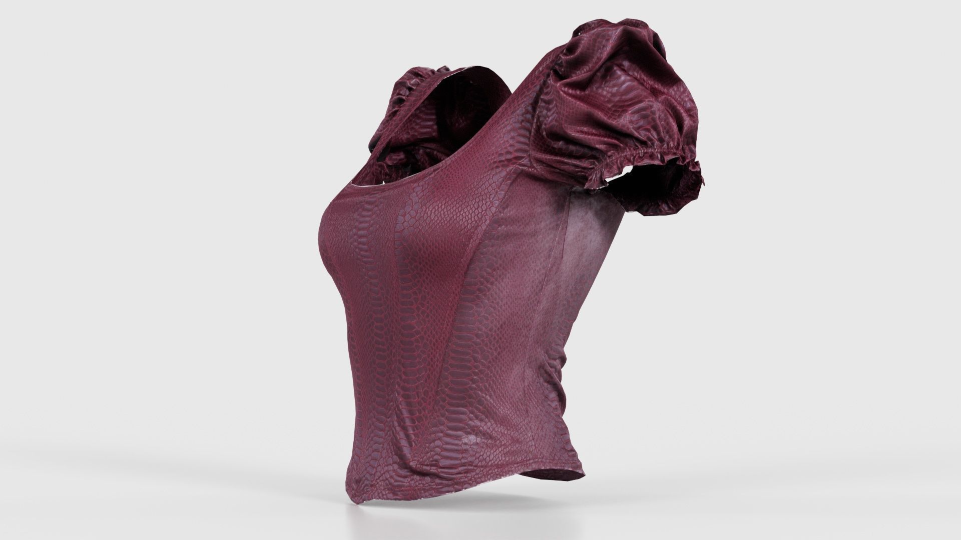 Crocodile Bustier Low-poly 3D model_25