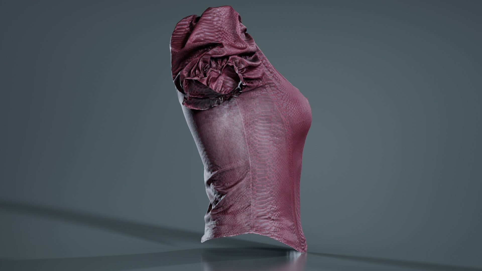 Crocodile Bustier Low-poly 3D model_3