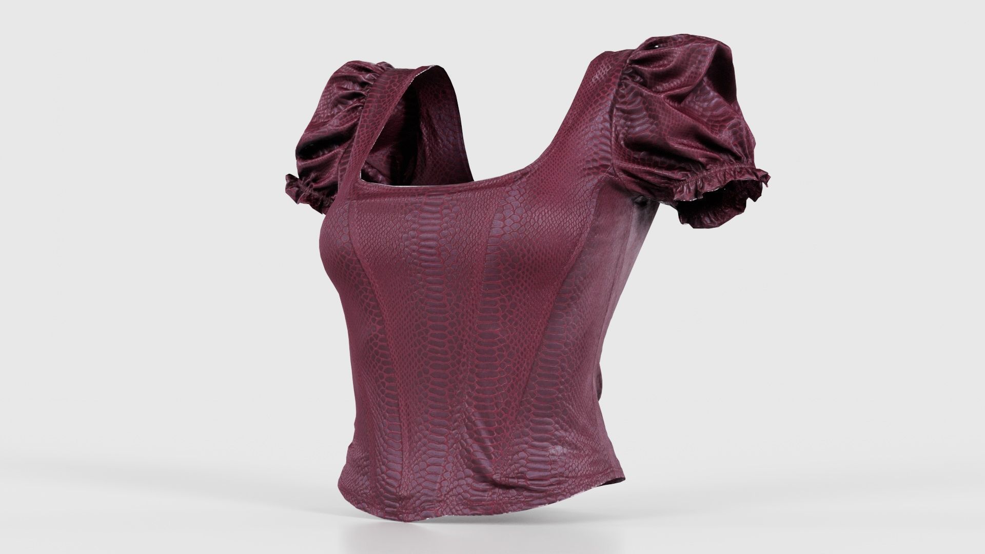 Crocodile Bustier Low-poly 3D model_26