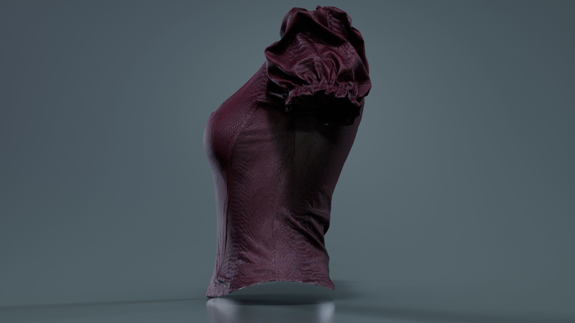 Crocodile Bustier Low-poly 3D model_4